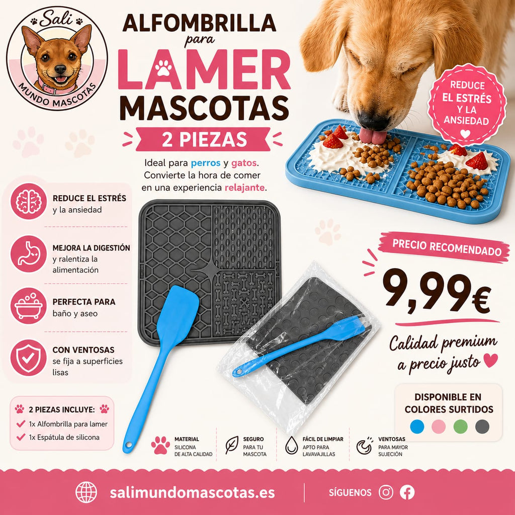 Alfombrilla de Lamer Sali para Perros y Gatos
Lick Mat Relajante para Perros
Lick Mat Interactiva para Mascotas
Alfombrilla de Lamido para Perros y Gatos
Alfombrilla de Lamer para Gatos
Lick Mat para Mascotas con Espátula de Silicona
Alfombrilla para Premios y Alimentos de Mascotas
Alfombrilla Interactiva de Lamer Sali
Lick Mat de Estimulación para Perros y Gatos
Alfombrilla Relajante para Mascotas + Espátula