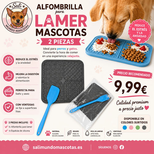 Alfombrilla de Lamer Sali para Perros y Gatos
Lick Mat Relajante para Perros
Lick Mat Interactiva para Mascotas
Alfombrilla de Lamido para Perros y Gatos
Alfombrilla de Lamer para Gatos
Lick Mat para Mascotas con Espátula de Silicona
Alfombrilla para Premios y Alimentos de Mascotas
Alfombrilla Interactiva de Lamer Sali
Lick Mat de Estimulación para Perros y Gatos
Alfombrilla Relajante para Mascotas + Espátula