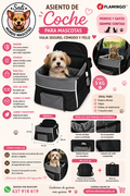 Asiento de Coche para Perros y Gatos – Máx. 5 kg | Seguro, Cómodo y Transpirable