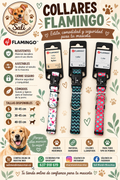 Collar Ajustable Flamingo para Perros (Tallas S, M, L)