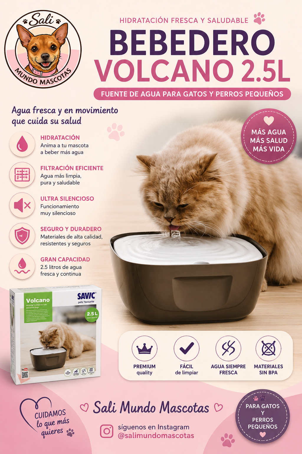 Fuente de Agua Savic para Gatos
Fuente Automática Savic 2,5 L
Bebedero Automático Savic
Fuente con Filtro para Mascotas
Fuente de Agua para Gatos Savic
Bebedero con Agua en Movimiento
Fuente de Agua para Perros Pequeños
Fuente de Hidratación Savic
Bebedero con Filtro Savic
Fuente de Agua Premium para Mascotas
Bebedero Eléctrico Savic
Fuente de Agua Continua
Dispensador de Agua Savic
Fuente para Beber de Mascotas
Fuente Volcano para Mascotas