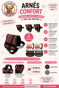 Arnés para Perros de Cuadros – Cómodo, Ajustable y Reflectante