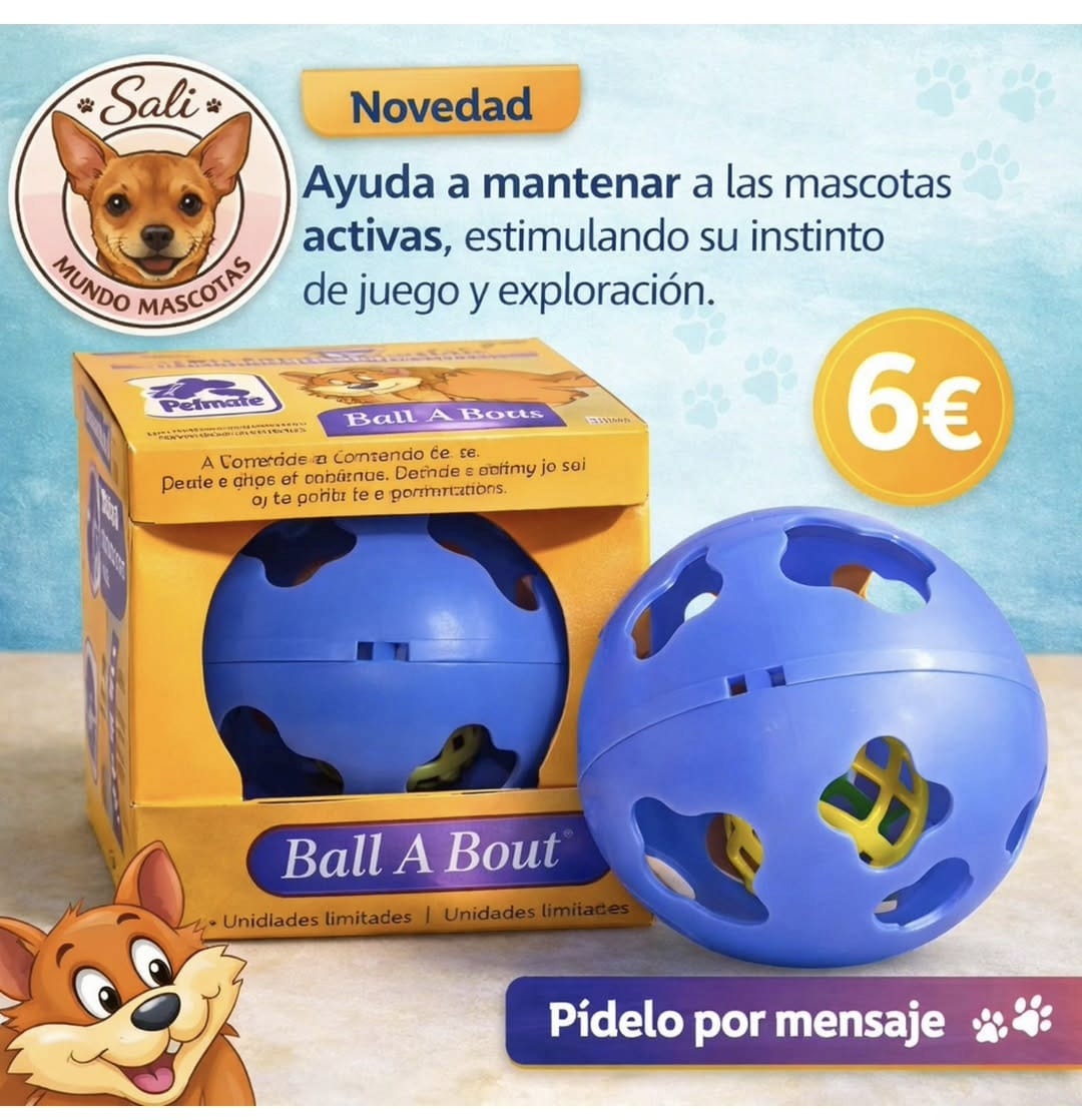 Pelota de Inteligencia Ball A Bout para Perros
Pelota de Inteligencia Ball A Bout para Gatos
Pelota Interactiva para Perros y Gatos
Juguete de Inteligencia para Perros
Juguete de Inteligencia para Gatos
Pelota Interactiva para Mascotas Ball A Bout
Juguete de Estimulación Mental para Perros y Gatos
Pelota para Entretener Perros y Gatos
Juguete Inteligente Ball A Bout para Mascotas
Pelota de Juego Interactivo para Mascotas