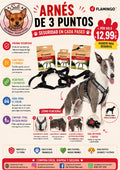 Arnés Antiescape de 3 Puntos para Perros Sali - Marca Flamingo 🐕🛡️