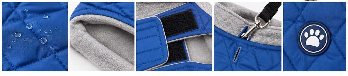 Abrigo Flamingo Manon Azul para Perros – Forro Polar