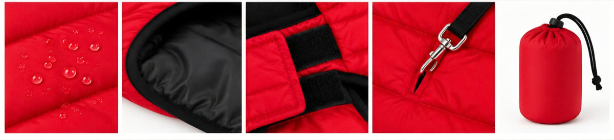 Abrigo Flamingo Eden Rojo para Perros – Ligero y Compacto