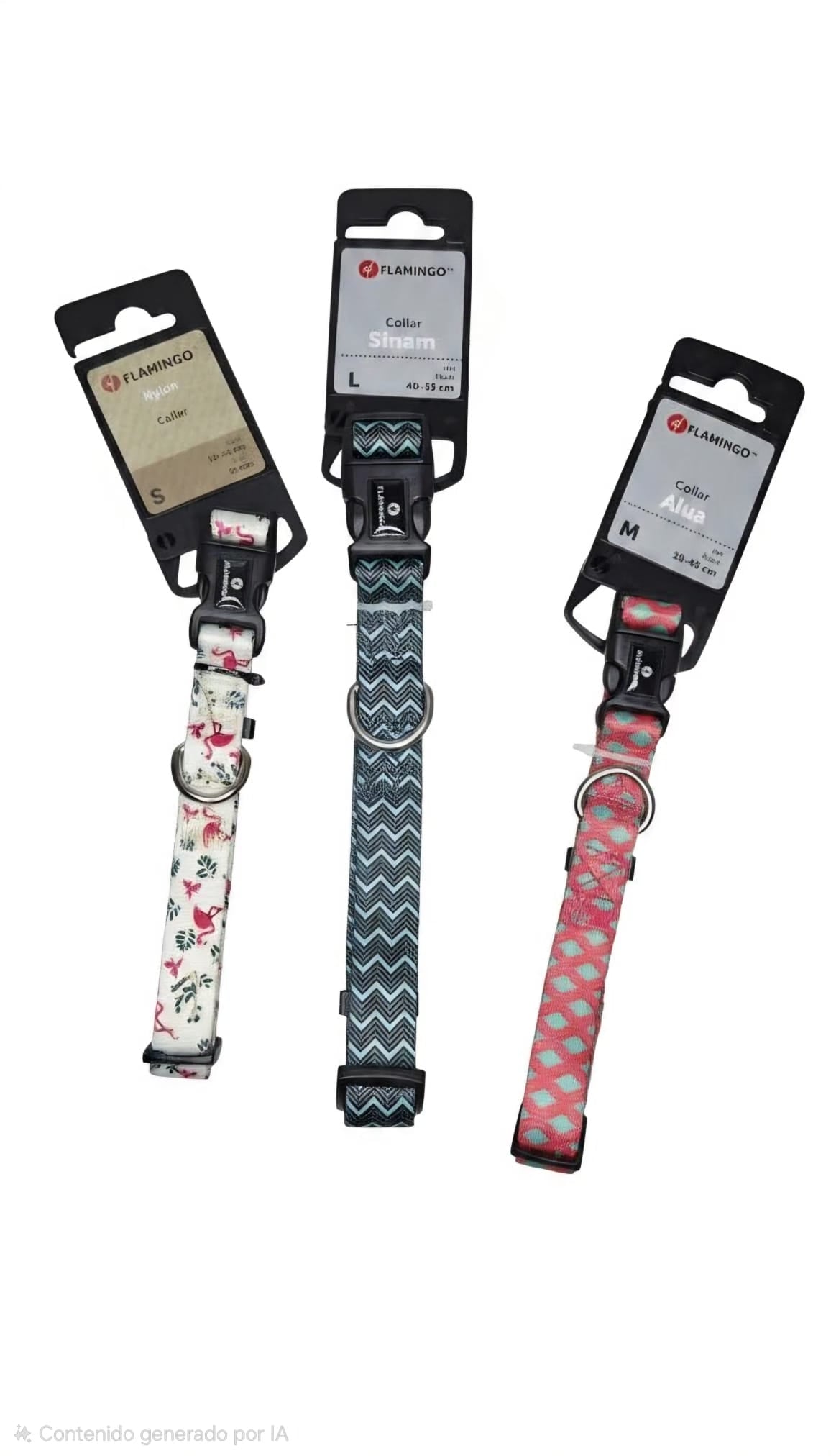 Collar Ajustable Flamingo para Perros (Tallas S, M, L)