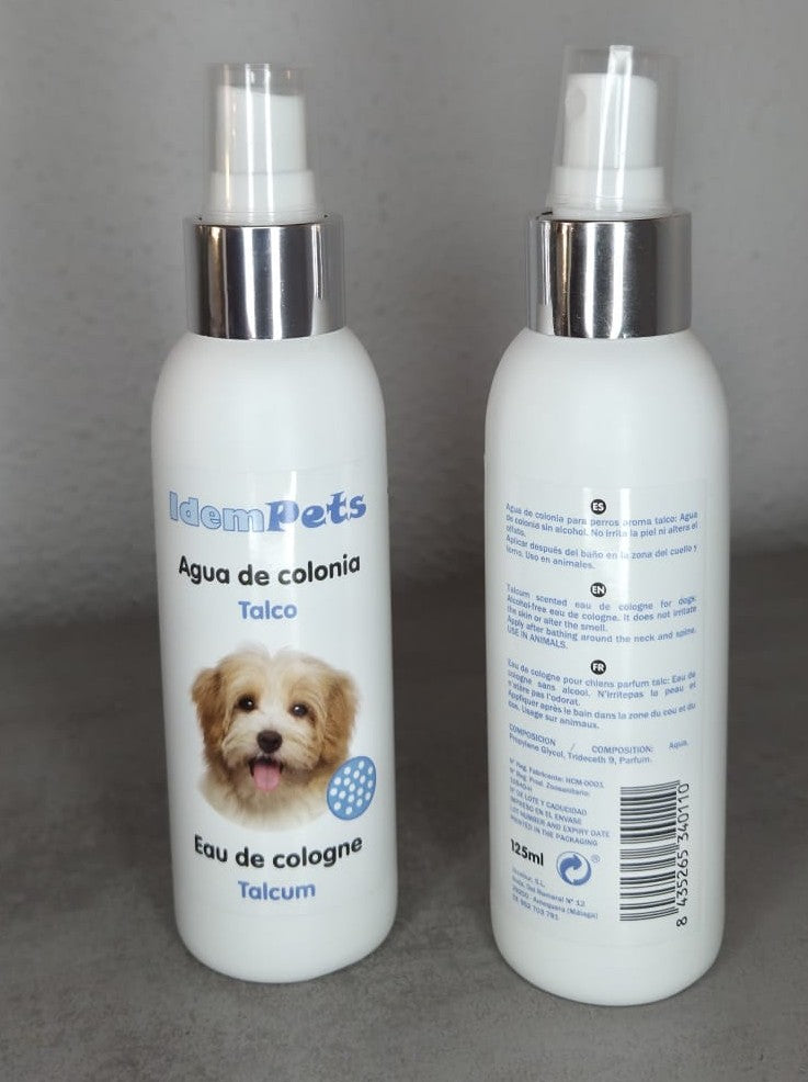 Agua de Colonia para Perros IdemPets Aroma Talco | Fragancia Suave y Duradera