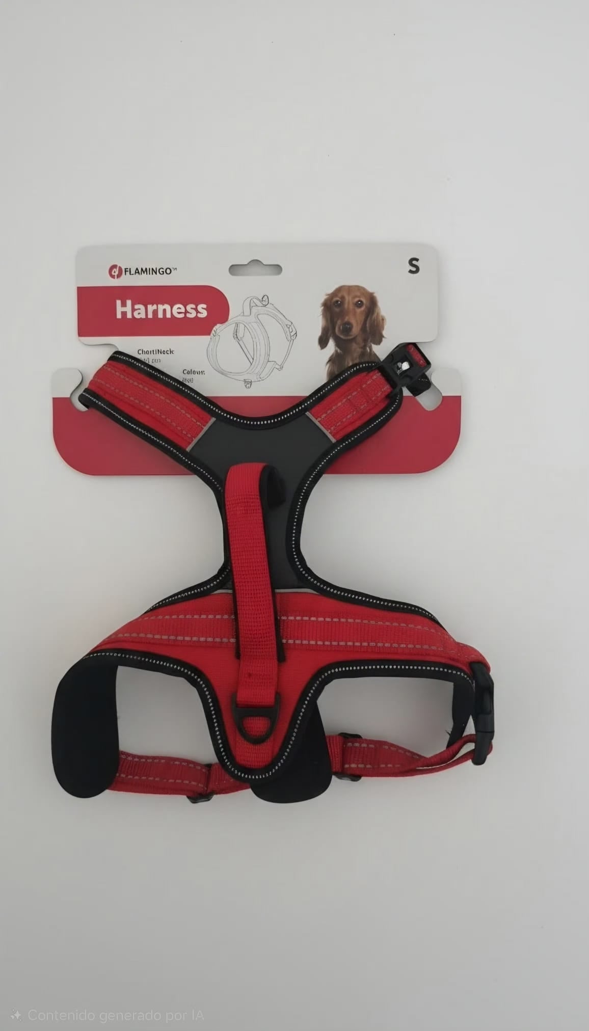 Arnés Flamingo para Perro Acolchado Ajustable | Tallas S y XL | Color Rojo