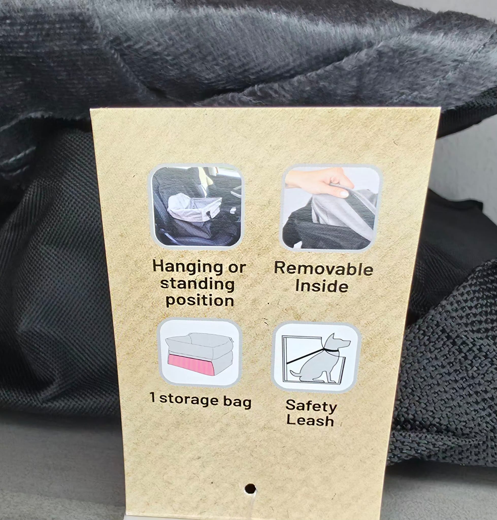Asiento de Coche para Perros y Gatos – Máx. 5 kg | Seguro, Cómodo y Transpirable