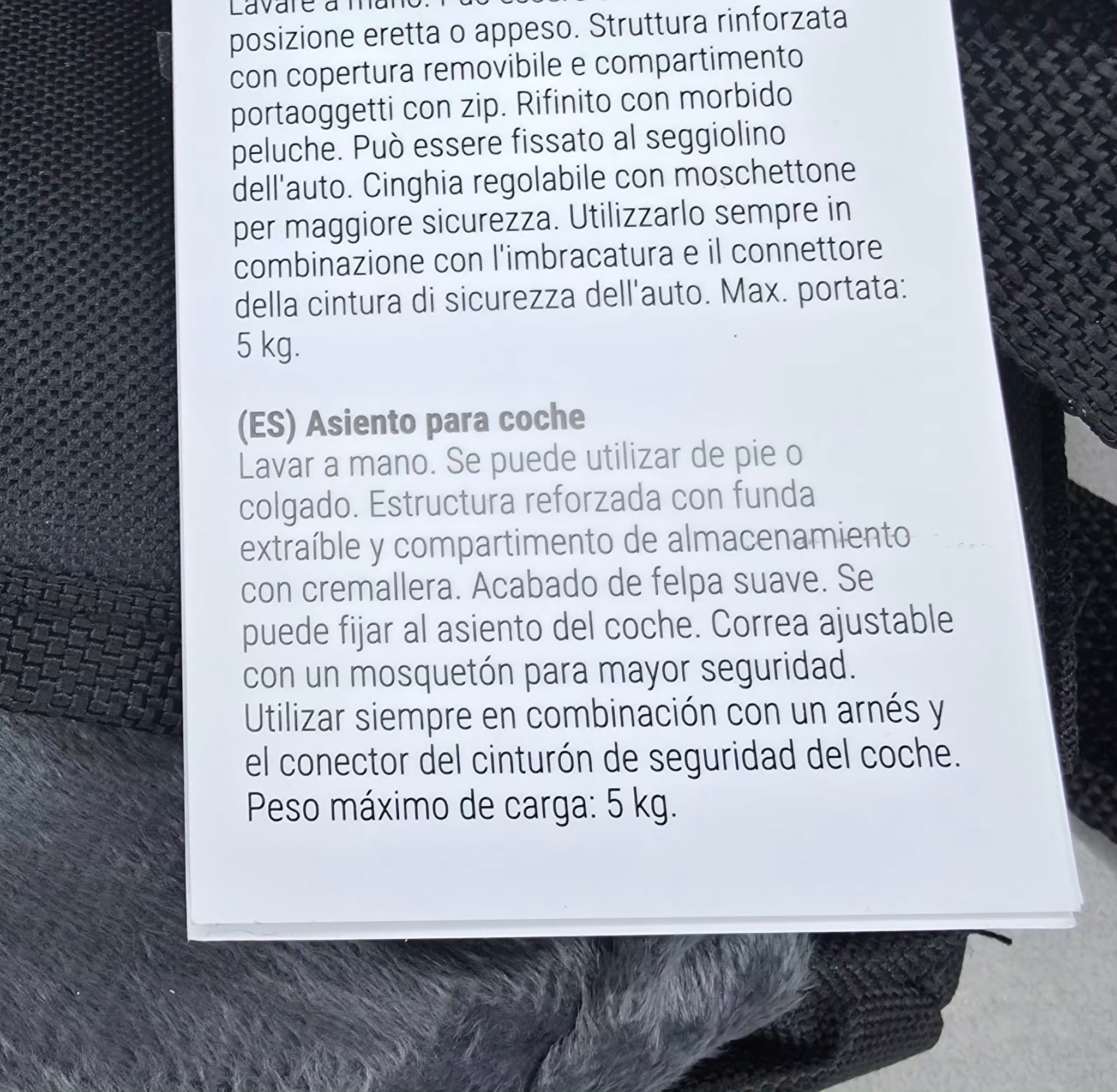 Asiento de Coche para Perros y Gatos – Máx. 5 kg | Seguro, Cómodo y Transpirable