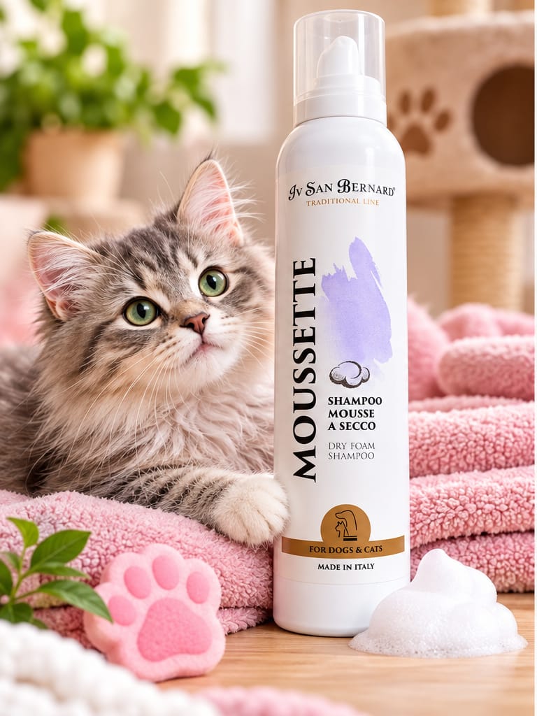 Iv San Bernard Moussette – Champú en Espuma en Seco para Perros y Gatos 250 ml