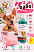 Oferta Especial Baño para Mascotas | Champú Repelente + Cepillo de Baño con Dispensador