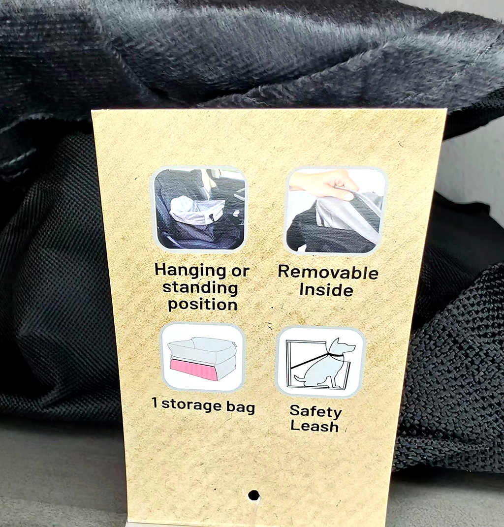 Asiento de Coche para Perros y Gatos – Máx. 5 kg | Seguro, Cómodo y Transpirable