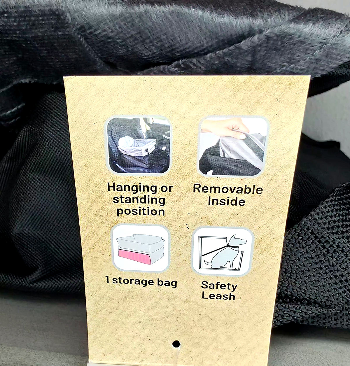 Asiento de Coche para Perros y Gatos – Máx. 5 kg | Seguro, Cómodo y Transpirable