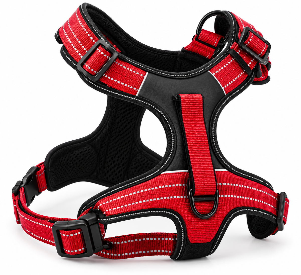 Arnés Flamingo para Perro Acolchado Ajustable | Tallas S y XL | Color Rojo